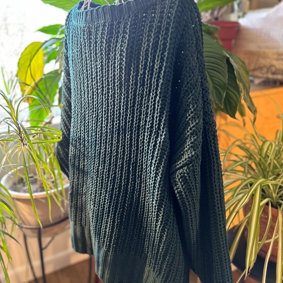 American Eagle chunky green chenille sweater - Picture 2 of 5